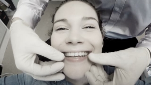 She got cosmetic braces in her lunchtime